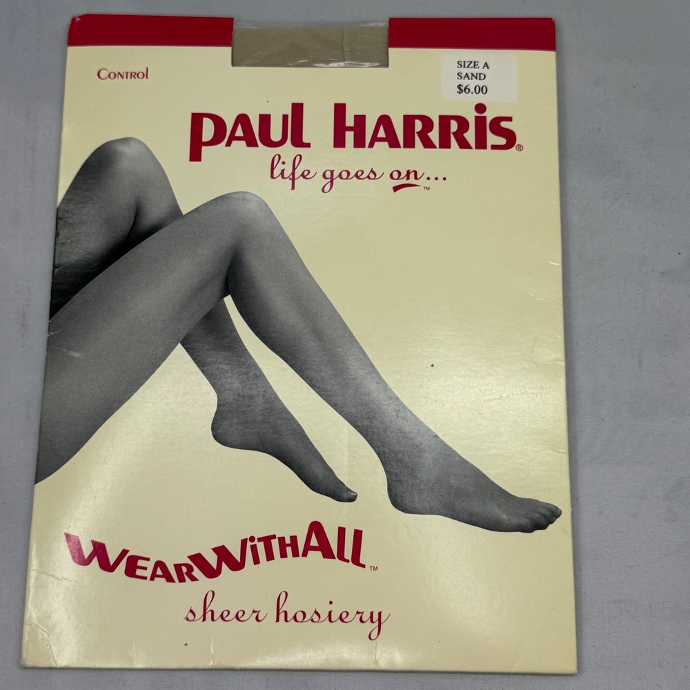 Paul Harris WearWithAll Sheer Hosiery Women Size A Sand Vintage Made in USA NIP‎
